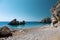 Kaladi beach on island of Kythira, Ionian, Greece