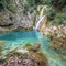 Kalamaris waterfall blue river peloponnese