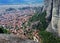 Kalampaka village, Meteora cliffs, Greece