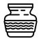 kalash water pot hinduism line icon vector illustration