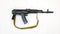 Kalashnikov AK-74 assault rifle with folding stock, close-up