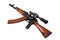 Kalashnikov assault rifle ak74 with sniper scope