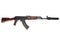 Kalashnikov with silencer isolated