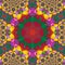 Kaleidoscop fractal rainbow tile with arabic motives