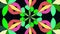 Kaleidoscope converts colors into a flower image, 3D rendering. Merging color spots into a single ornament, omputer