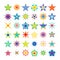 Kaleidoscope crazy multicolor star set
