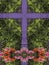 Kaleidoscope cross: purple trim