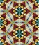 Kaleidoscope geometric gray and brown seamless pattern