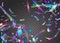 Kaleidoscope Glitter. Glitch Background. Flying Art. Purple Meta