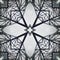 Kaleidoscope from industrial photo - architecture, metal lace, pattern, patchwork. Background for site or blog