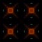 Kaleidoscope, a seamless abstract geometric pattern from the photo - the lights of the night city. It`s a focus. Colored spots of