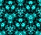 Kaleidoscope seamless pattern, background, consisting of abstract shapes in teal