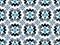 Kaleidoscope Shapes Abstract. Blue Artistic Blue Artistic Design. Indigo Symmetry Texture.