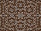 Kaleidoscope with small whitish flowers on brown background