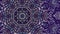 Kaleidoscope smooth sequence white pattern moving over blue gradient background.