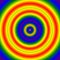 Kaleidoscope Splat, colored vibrant neon fractal circle motif, mithical all-seeing eye