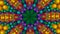 Kaleidoscopic change of a beautiful abstract mandala consisting of colorful balls