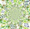 Kaleidoscopic ornamental watercolor pattern fractal blur effect