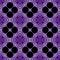 Kaleidoscopic purple flower background. Splited colorful photo into tiles