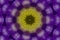 Kaleidoscopic purple golden mystic esoteric mandala activating crown chakra