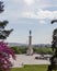 Kalemegdan fortress and Victor monument Belgrade at cloudy spring day