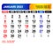 Kalender Bulan Januari 2023 lengkap dengan hari libur