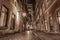 Kaletnicza street in Gdansk, mysterious old European street in the Old Town, Poland, night view