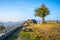 Kalich medieval castle ruins on the mountain summit