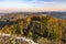 Kalich medieval castle ruins on the mountain summit