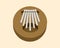 Kalimba  Mbira or thumb piano  isolated on white vector cartoon icon illustration.