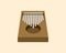 Kalimba  Mbira or thumb piano  vector cartoon icon illustration