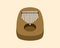 Kalimba  Mbira or thumb piano  vector cartoon icon illustration.