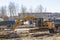 Kaliningrad 2019 .road engineering the repair of the road grader.excavator5