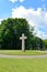 Kaliningrad. Memorable cross on the International memorial cemetery of victims of World War II