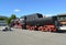 Kaliningrad. The old German engine at the platform of the Northern station