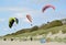 KALININGRAD REGION, RUSSIA. Flying a paraplane in the sky over Curonian Spit