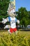 KALININGRAD, RUSSIA. A billboard with the image of a mascot of the World Cup FIFA 2018 of a wolf cub of Zabivaki