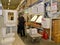 KALININGRAD, RUSSIA. Buyers choose goods in the plumbing department. Finishing Materials Store