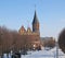 Kaliningrad, Russia. Cathedral in winter