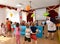 KALININGRAD, RUSSIA. Children throw balloons during the holiday in kindergarten
