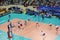 KALININGRAD, RUSSIA. The game moment between the the men\'s national teams teams of Poland and Russia on volleyball
