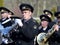 KALININGRAD, RUSSIA. Hornists of a brass naval band