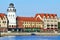 KALININGRAD, RUSSIA - June 18, 2016: Fishing Village on a summer evening