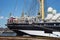 KALININGRAD, RUSSIA - JUNE 19, 2016: Stern of the historical barque Kruzenshtern prior Padua.