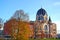 KALININGRAD, RUSSIA. New Liberal Synagogue and former orphanage fall day