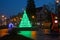 KALININGRAD, RUSSIA.The shining green fir-tree in the square