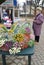 KALININGRAD, RUSSIA. Street trade in flowers on March 8
