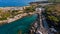 Kalithea Springs Therme and Beach, Aerial Drone View, Rhodes,Greece