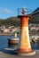 Kalk harbor lighthouse beacon in False Bay in Capetown South Africa