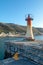 Kalk harbor lighthouse in False Bay in Capetown South Africa